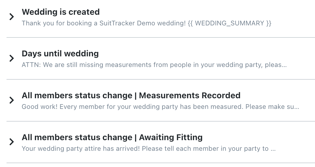 SuitTracker customer communication thread